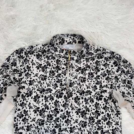 Women’s Large Black/White Floral The American Outdoorsman Long Sleeve Horseback Riding Sunshirt