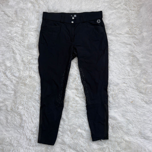 Women’s Size 36R Black Ethos Equestrian Knee Patch Horseback Riding Breeches