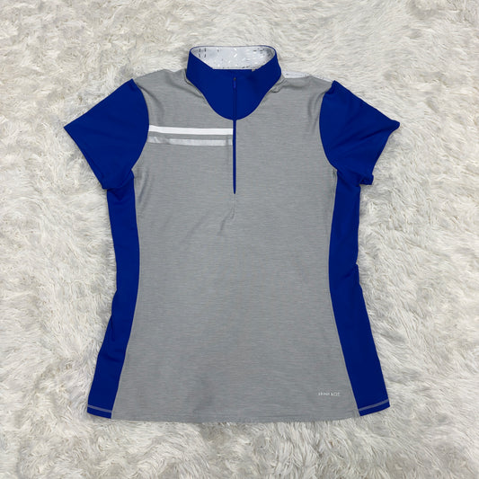 Women’s Medium Blue/Grey Annika Short Sleeve Horseback Riding Sunshirt