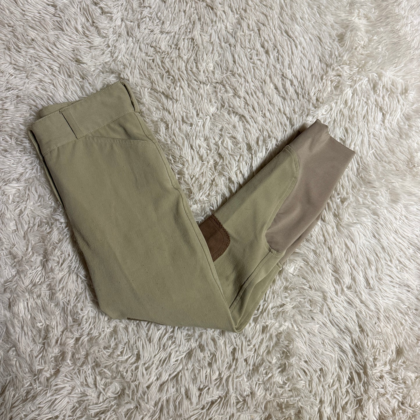 Child’s Size 12R Tan Dover Knee Patch Horseback Riding Breeches