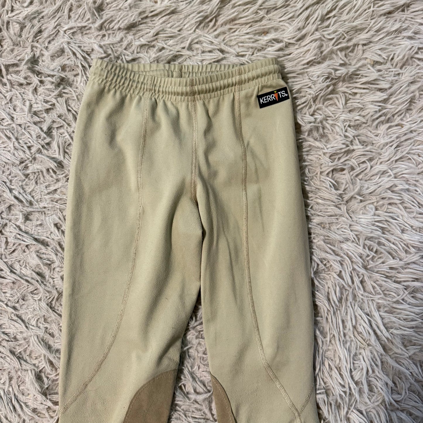 Girl’s Small Tan Kerrits Knee Patch Horseback Riding Tights