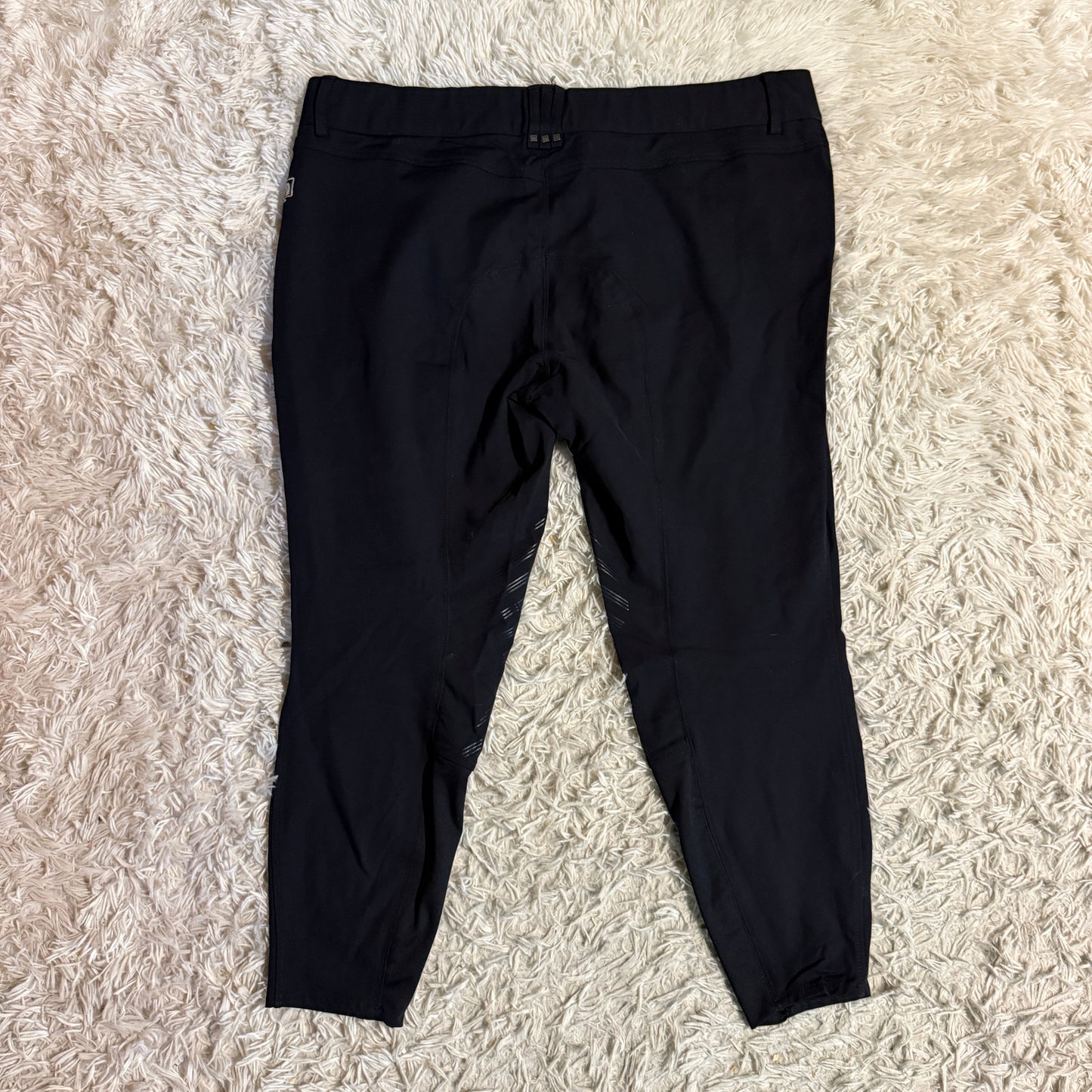Women’s Size 40R Black Romfh Knee Patch Horseback Riding Breeches