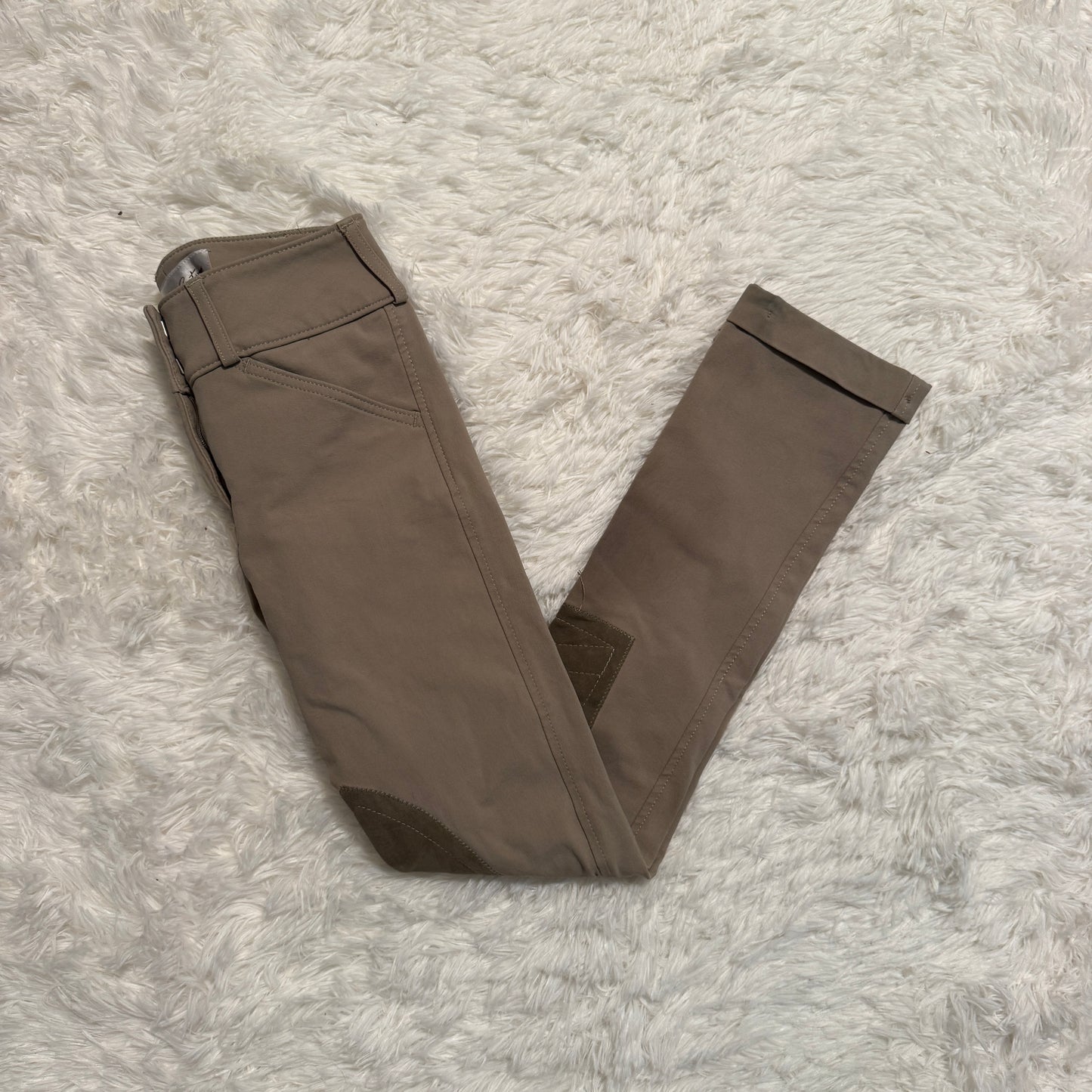 Child’s Size 8L Tan Tailored Sportsman Knee Patch Horseback Riding Jodphurs