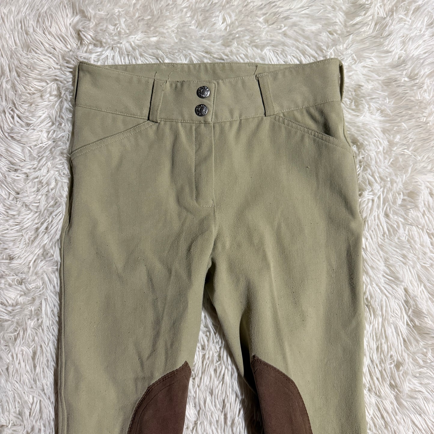 Child’s Size 12R Tan Dover Knee Patch Horseback Riding Breeches