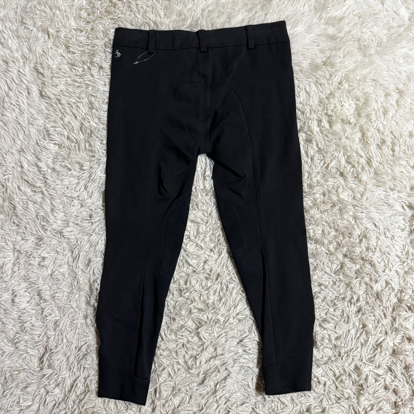Women’s Size 30L Black Free Rein Knee Patch Horseback Riding Breeches