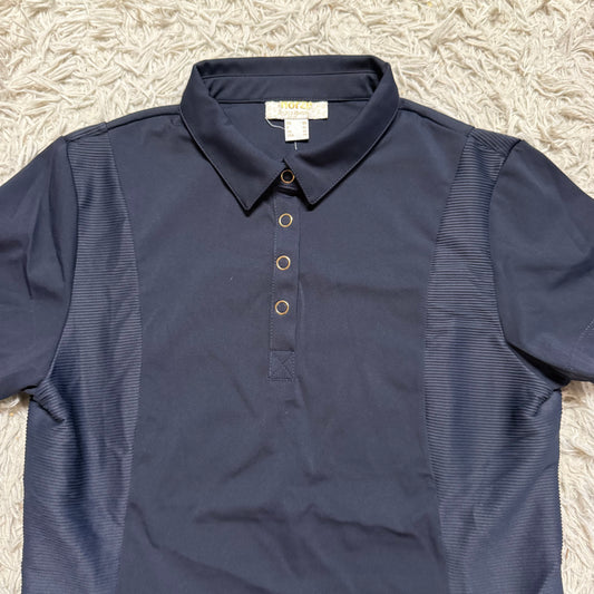 Women’s Size 10 Black Horze Short Sleeve Horseback Riding Polo Shirt