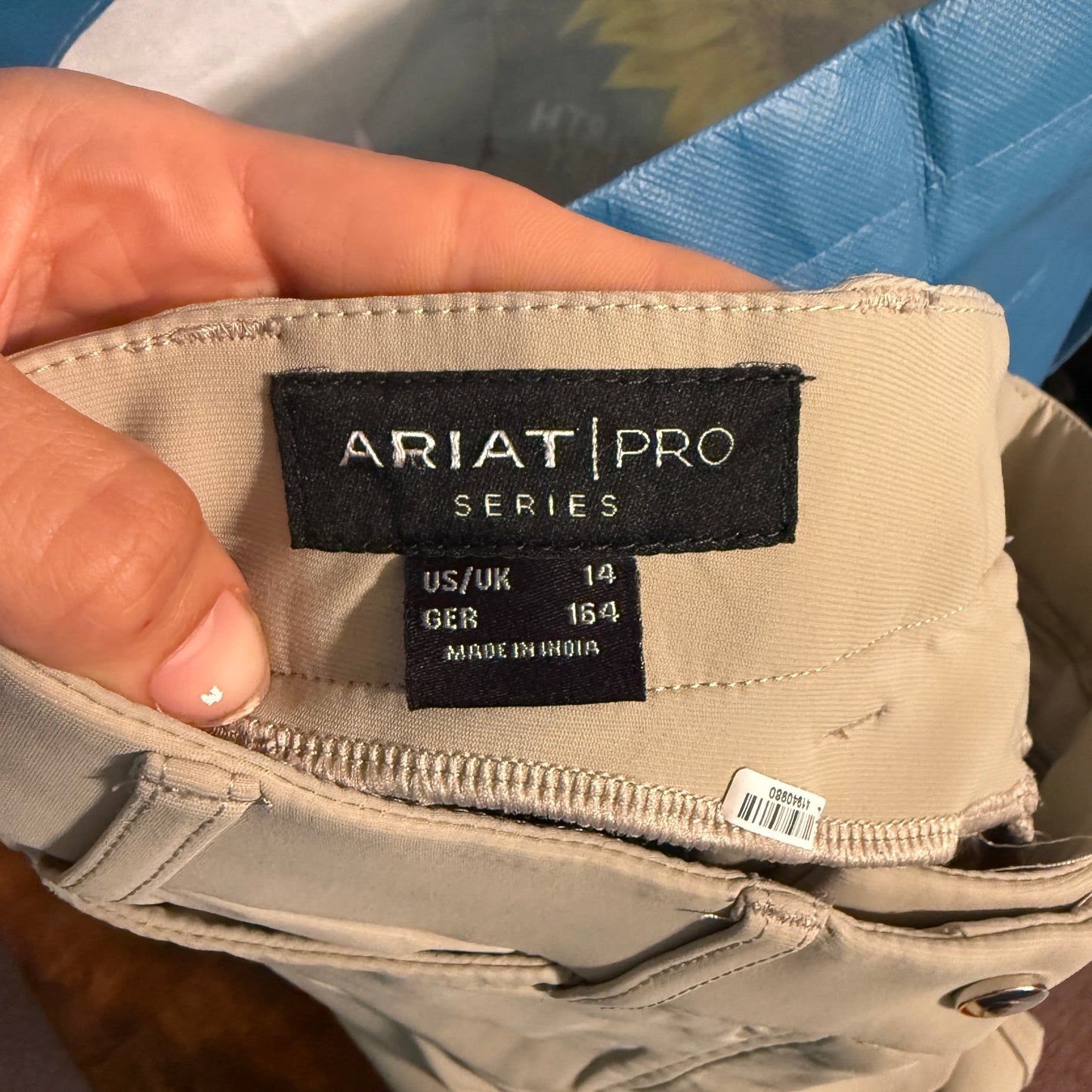 Child’s Size 14R Tan Ariat Knee Patch Horseback Riding Breeches