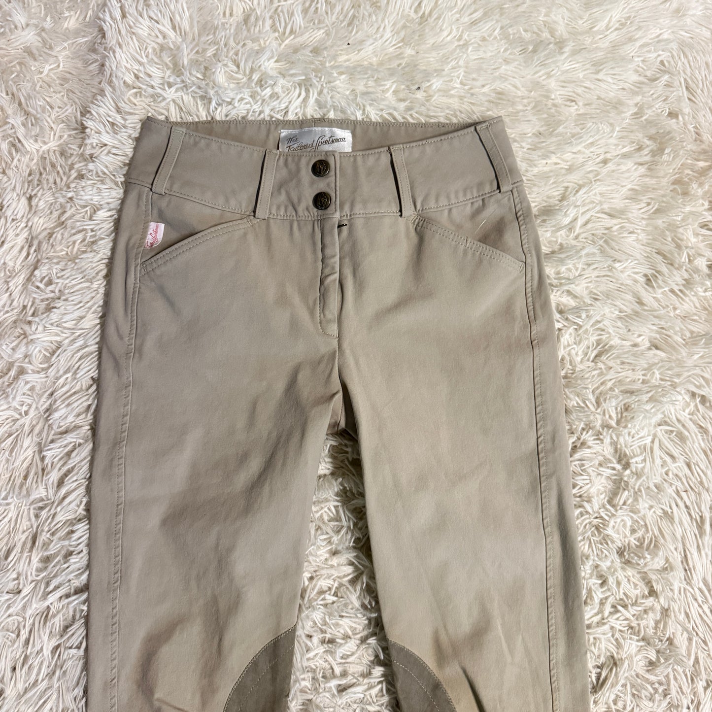 Women’s Size 24L Tan Tailored Sportsman Knee Patch Horseback Riding Breeches