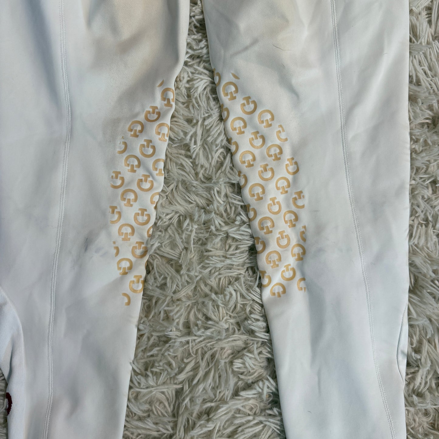 Women’s Size IT38 White Cavalleria Toscana Knee Patch Horseback Riding Breeches