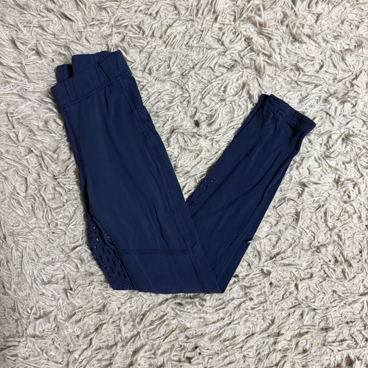 Child’s Medium Blue Kerrits Full Seat Horseback Riding Tights Breeches
