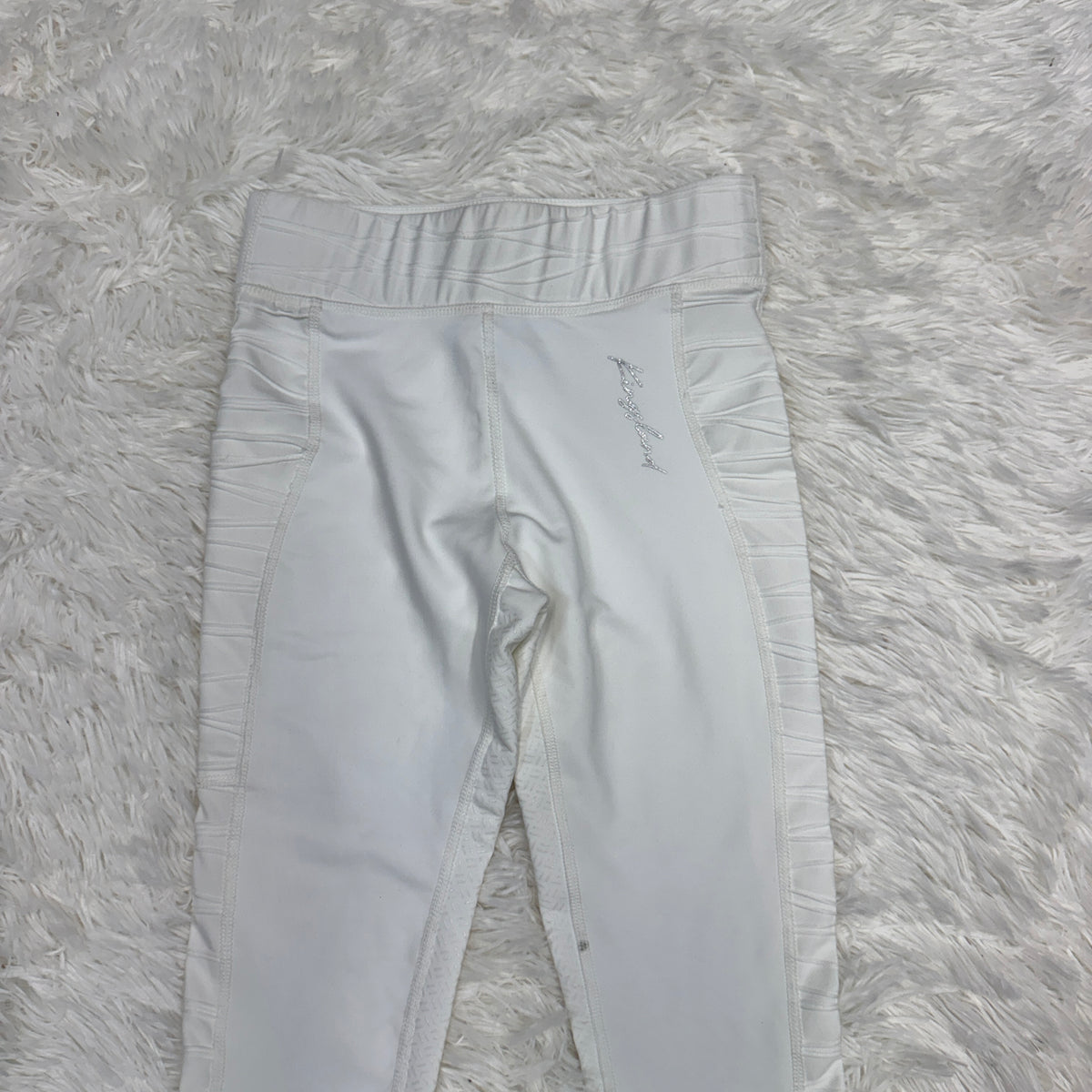 Child’s Medium White Kingsland Full Seat Horseback Riding Tights