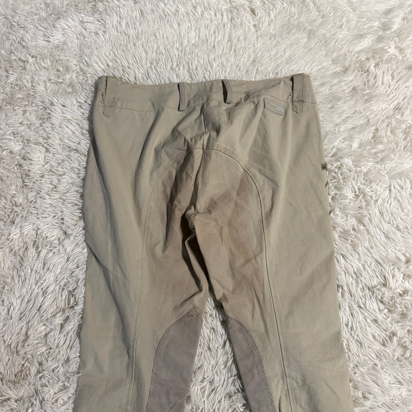 Women’s Size 34L Tan Smartpak Piper Knee Patch Horseback Riding Breeches