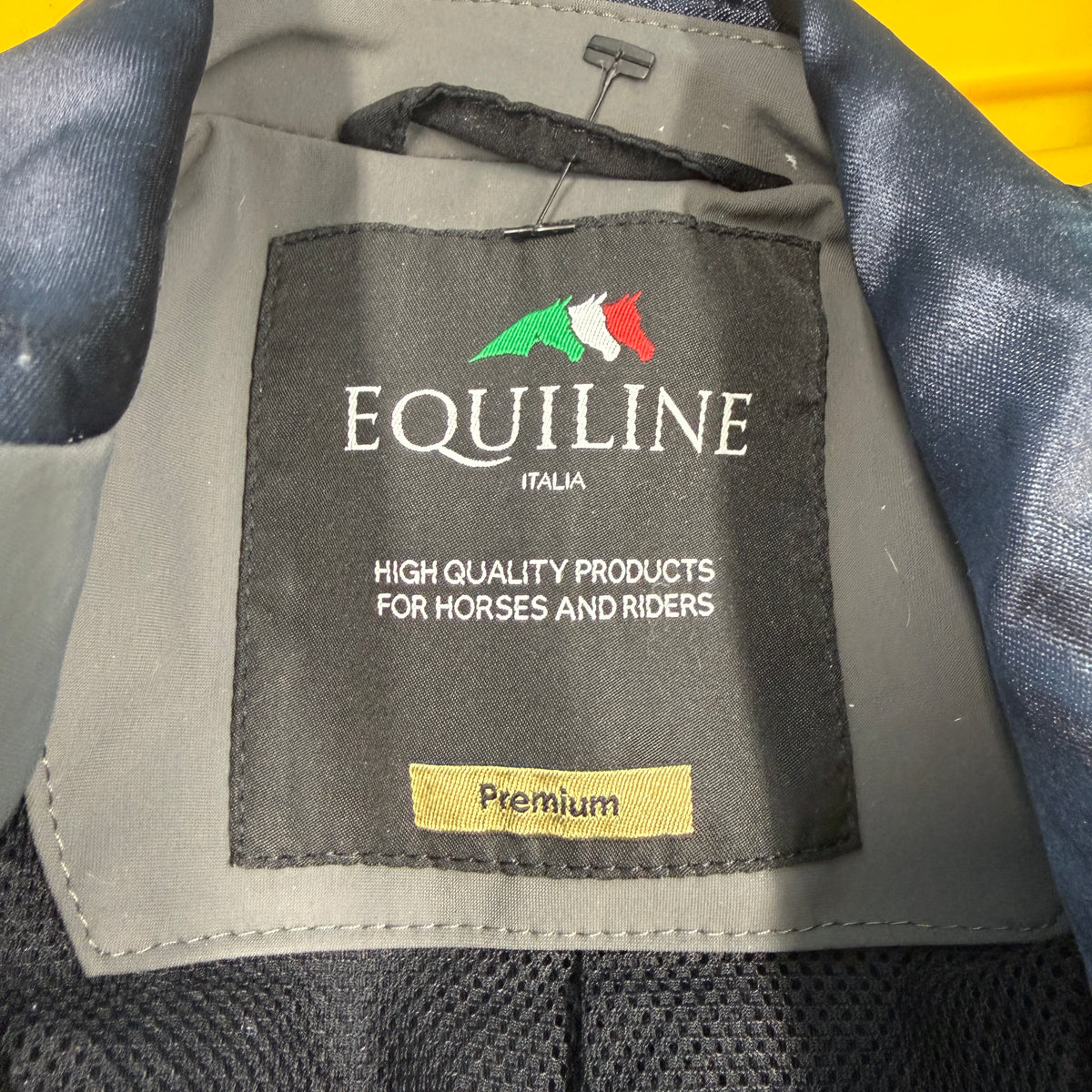 Women’s IT38 Grey/Navy Equiline Commessa X-Cool Horseback Riding Show Coat