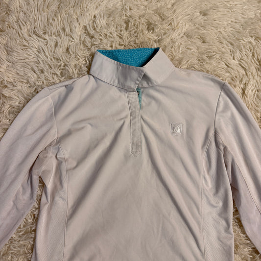 Child’s XL White Romfh Long Sleeve Horseback Riding Show Shirt