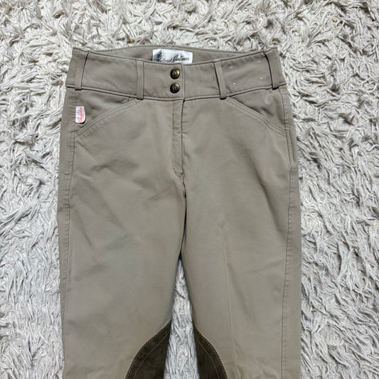 Women’s Size 26R Tan Tailored Sportsman Knee Patch Horseback Riding Breeches