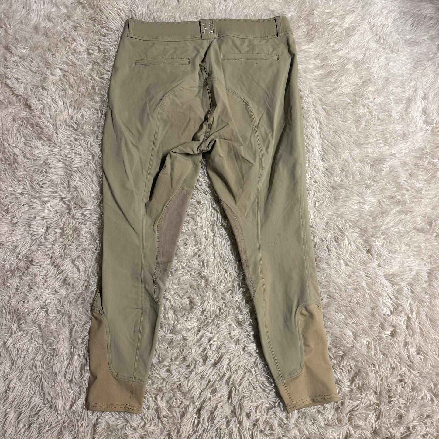 Women’s Size 30R Tan Smartpak Hadley Knee Patch Horseback Riding Breeches