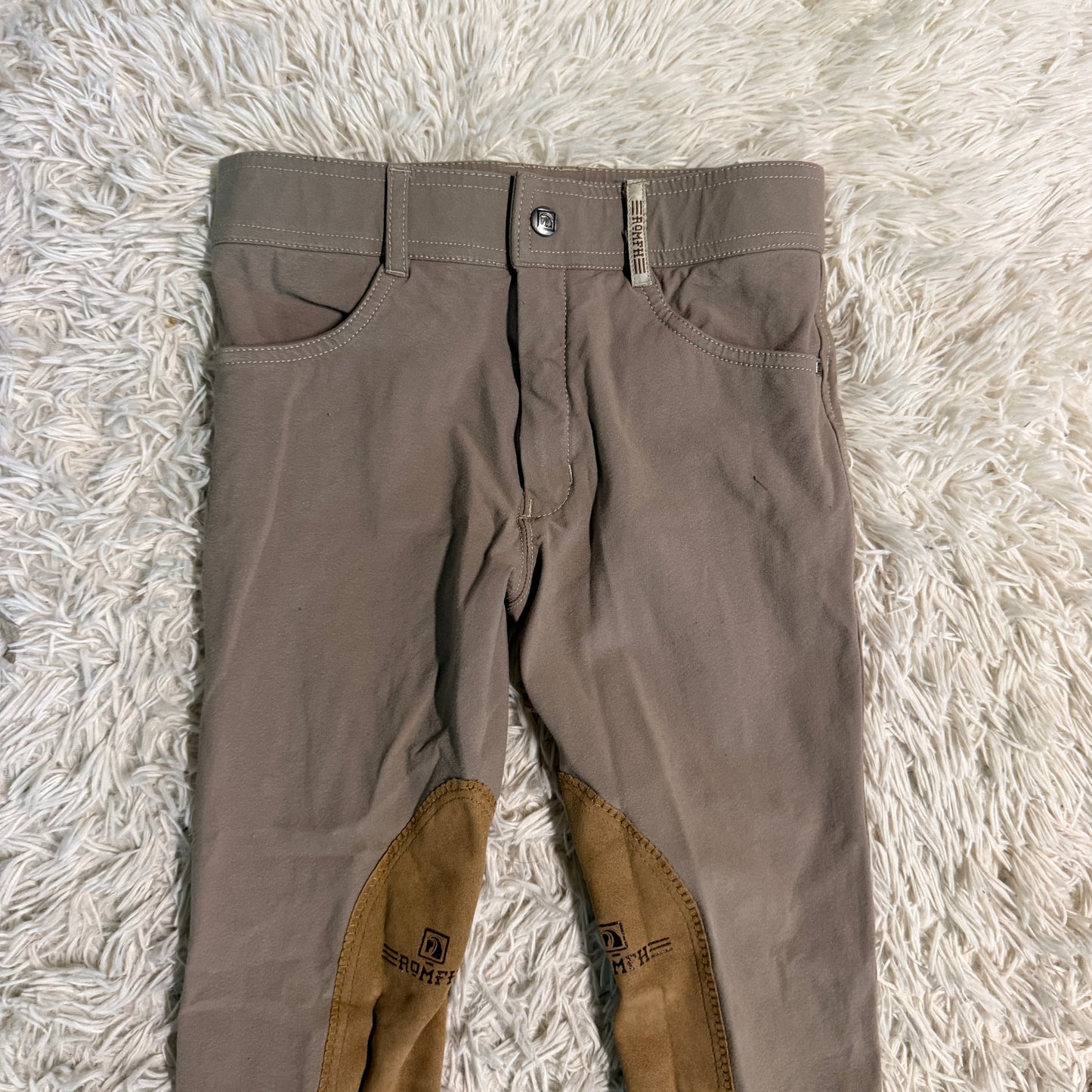 Child’s Size 12R Tan Romfh Knee Patch Horseback Riding Jodphurs