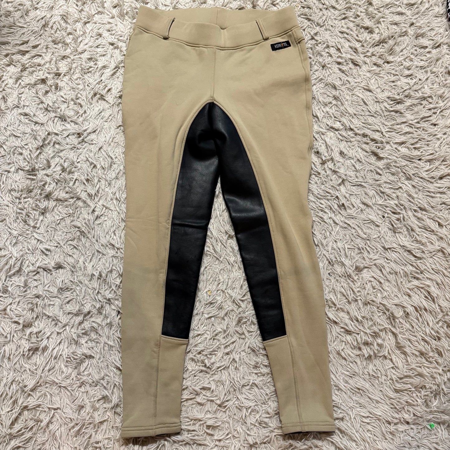 Women’s Large Tan Kerrits Full Seat Horseback Riding Winter Tights Breeches