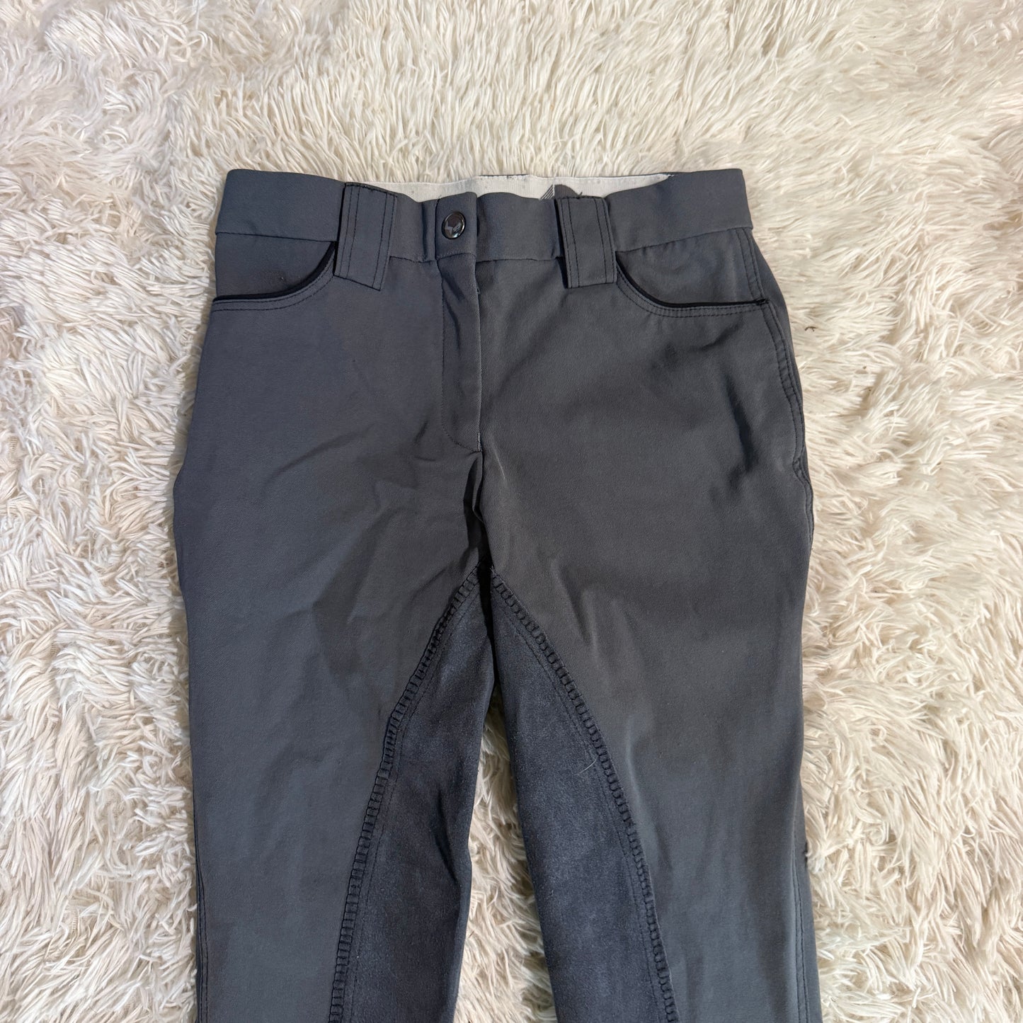 Women’s Size 22R Grey Sarm Hippique Full Seat Horseback Riding Breeches