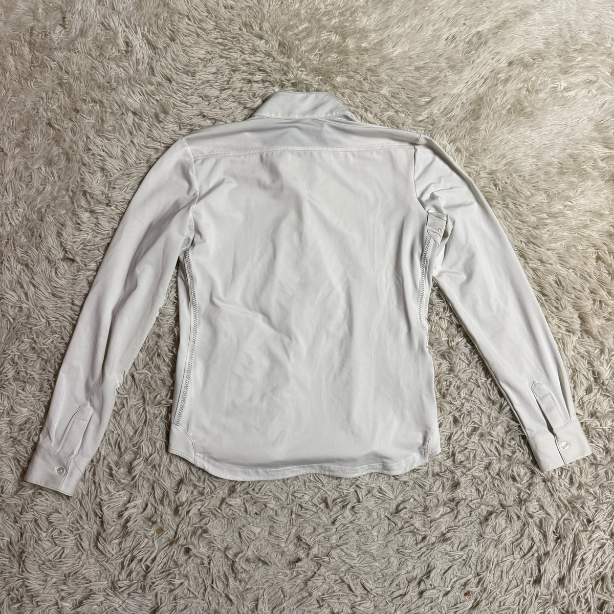 Women’s Large White Lo Ride Long Sleeve Horseback Riding Show Shirt