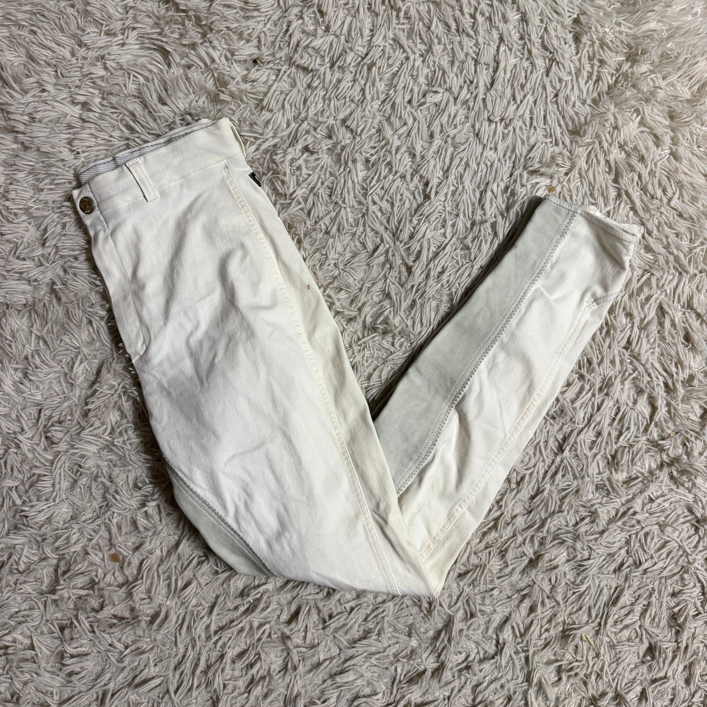 Women’s Size 24R White Kentucky Full Seat Horseback Riding Breeches