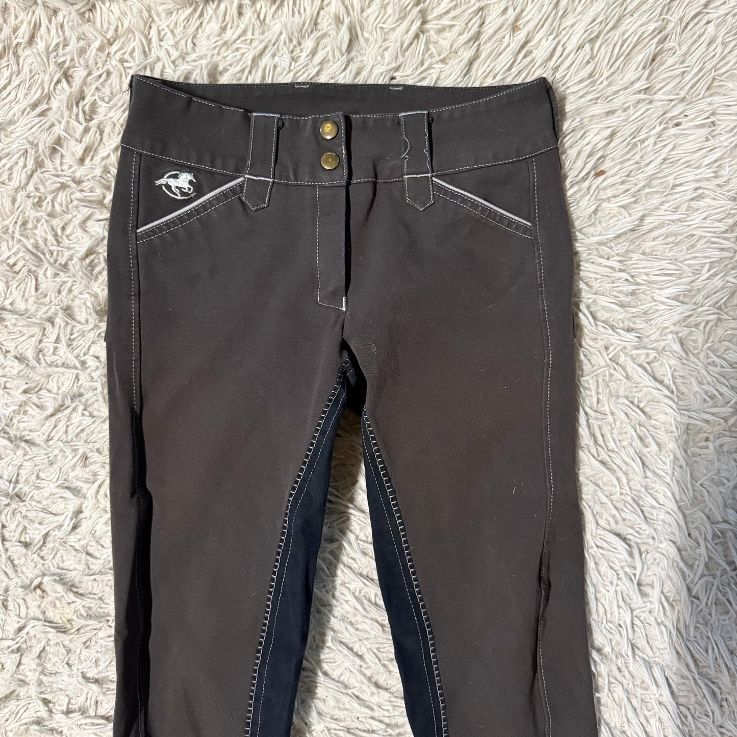 Women’s Size 24R Grey Smartpak Piper Full Seat Horseback Riding Breeches