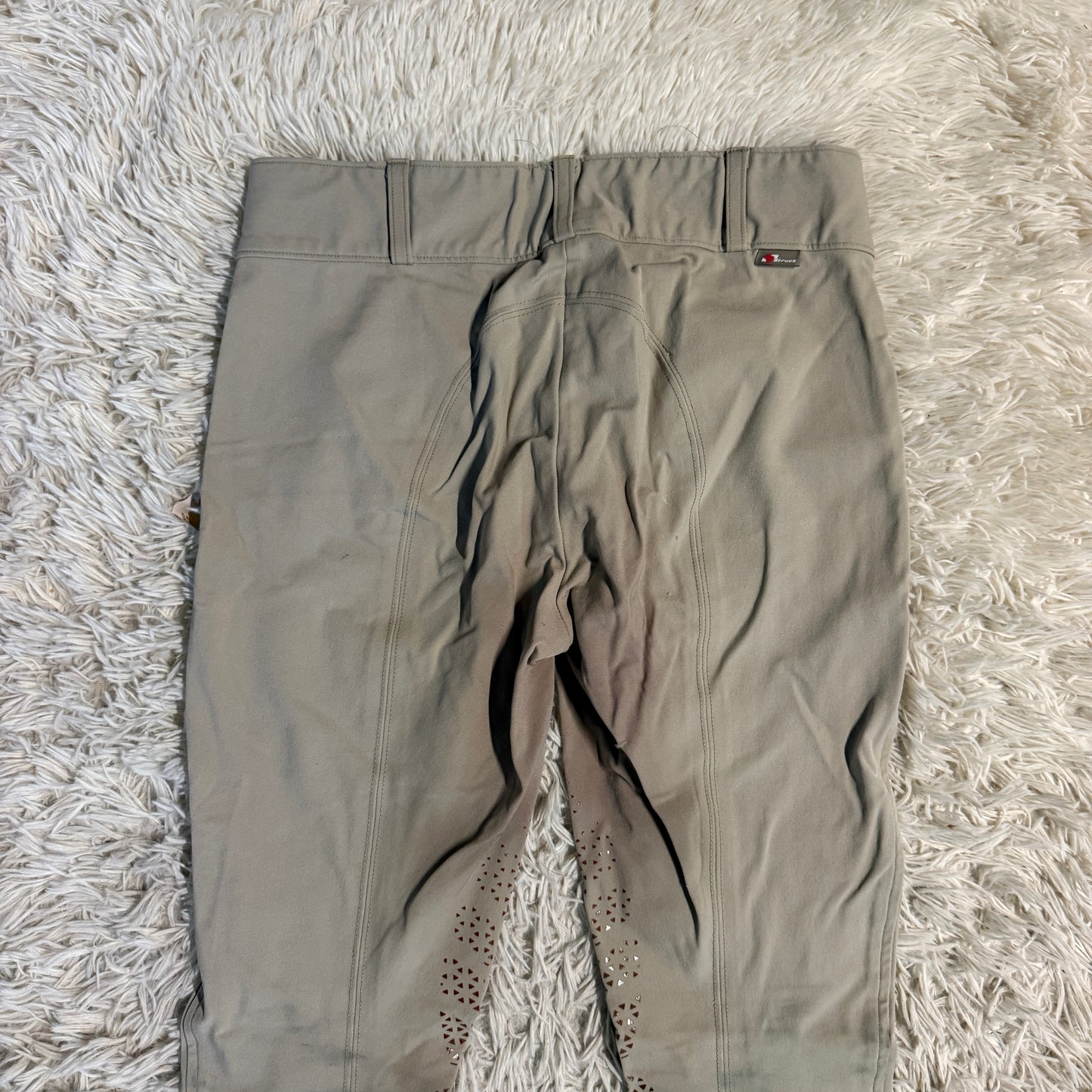 Women’s Size 27R Tan Struck Knee Patch Horseback Riding Breeches