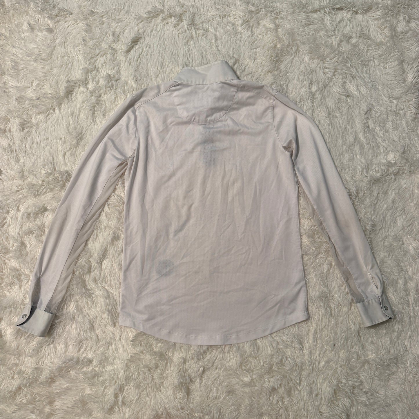 Child’s Large White Essex Classics Long Sleeve Horseback Riding Show Shirt