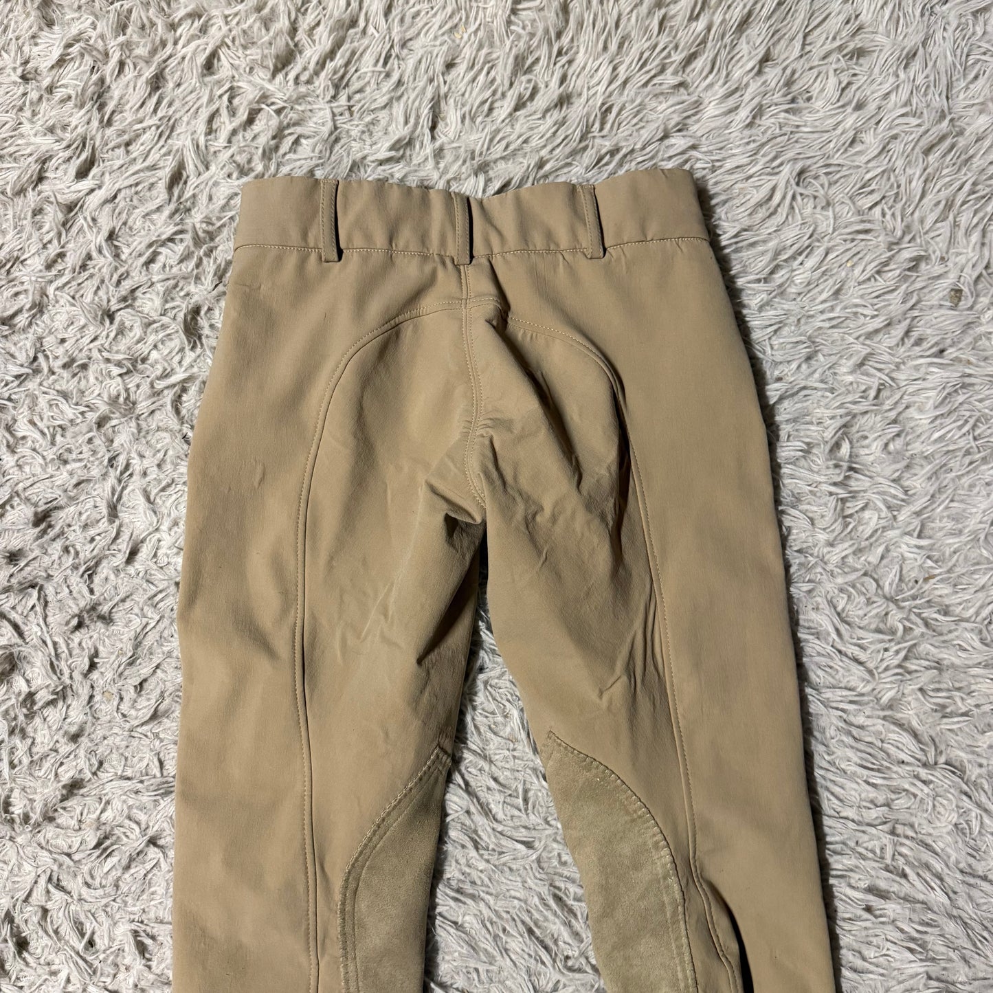 Women’s Size 24 Tan Smartpak Winter Knee Patch Horseback Riding Breeches