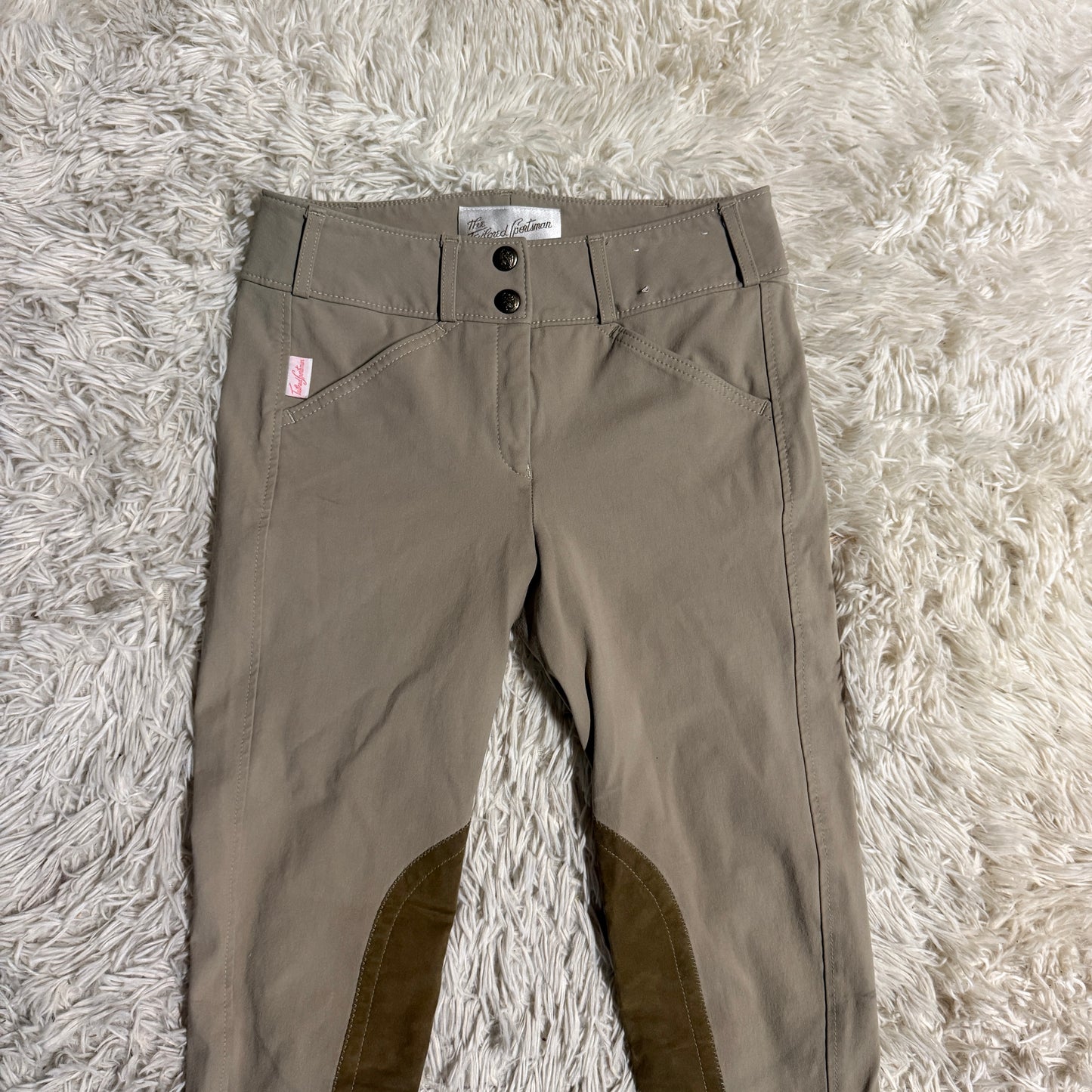Child’s Size 14R Tan Tailored Sportsman Knee Patch Horseback Riding Breeches