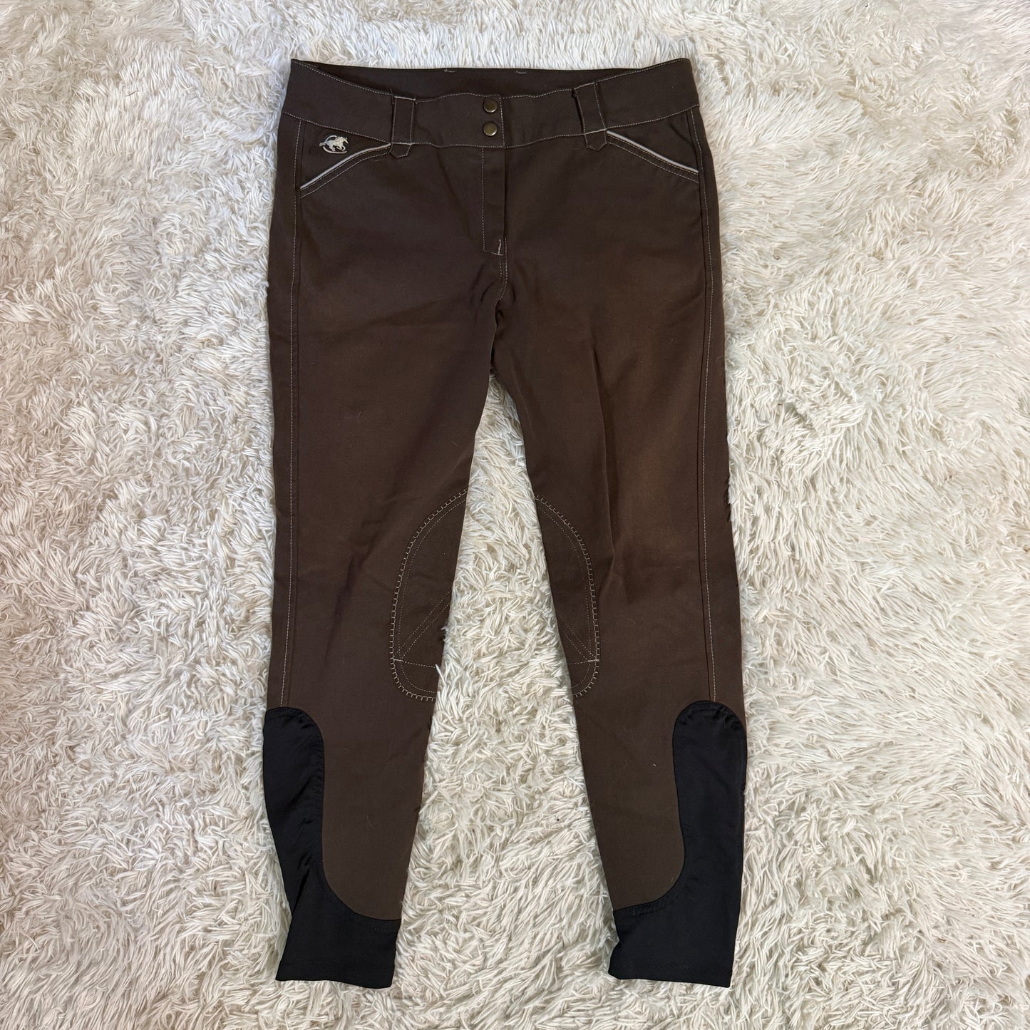 Women’s Size 34L Brown Smartpak Piper Knee Patch Horseback Riding Breeches