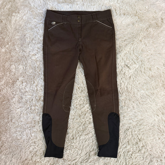 Women’s Size 34L Brown Smartpak Piper Knee Patch Horseback Riding Breeches