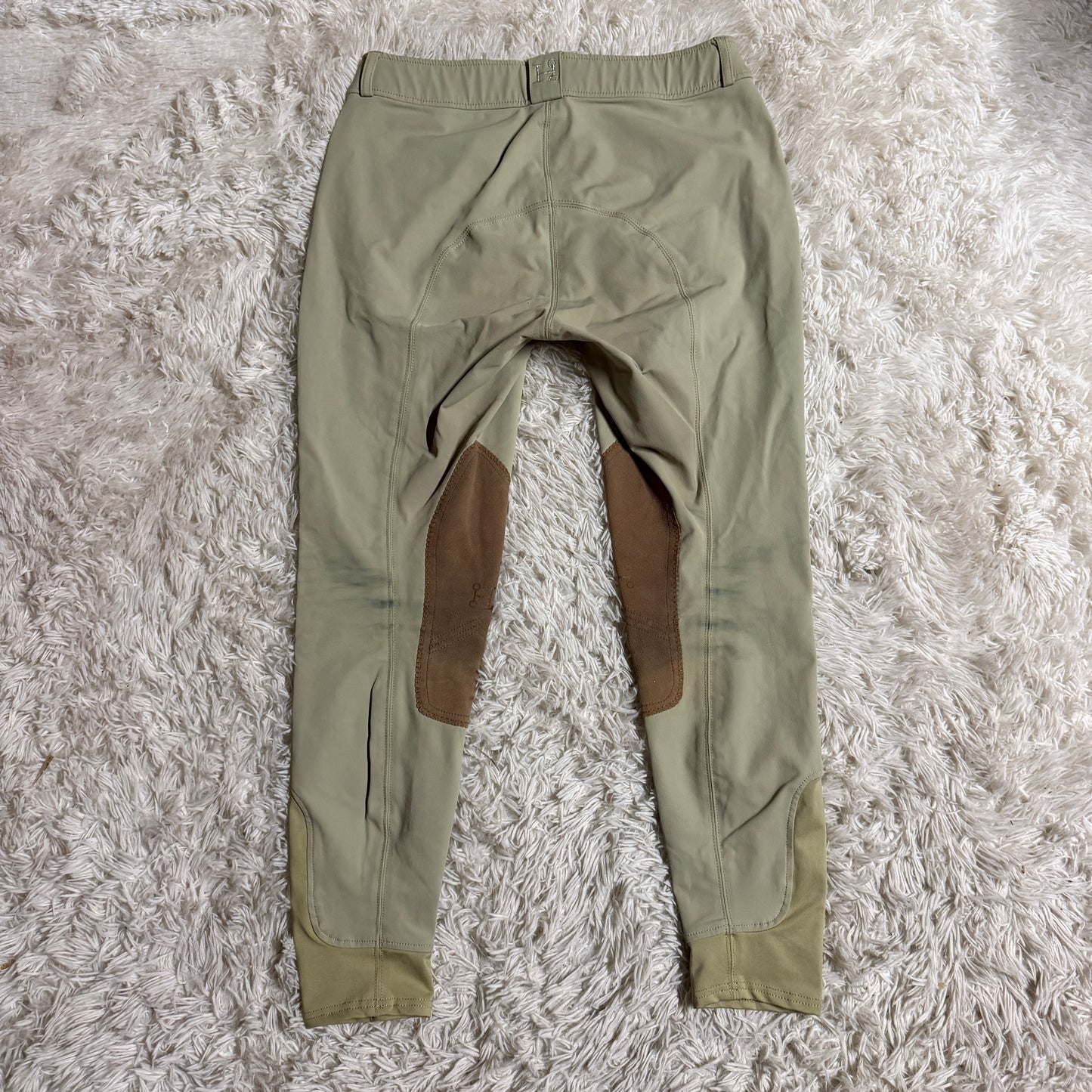 Women’s Size 32L Tan Smartpak Hadley Knee Patch Horseback Riding Breeches