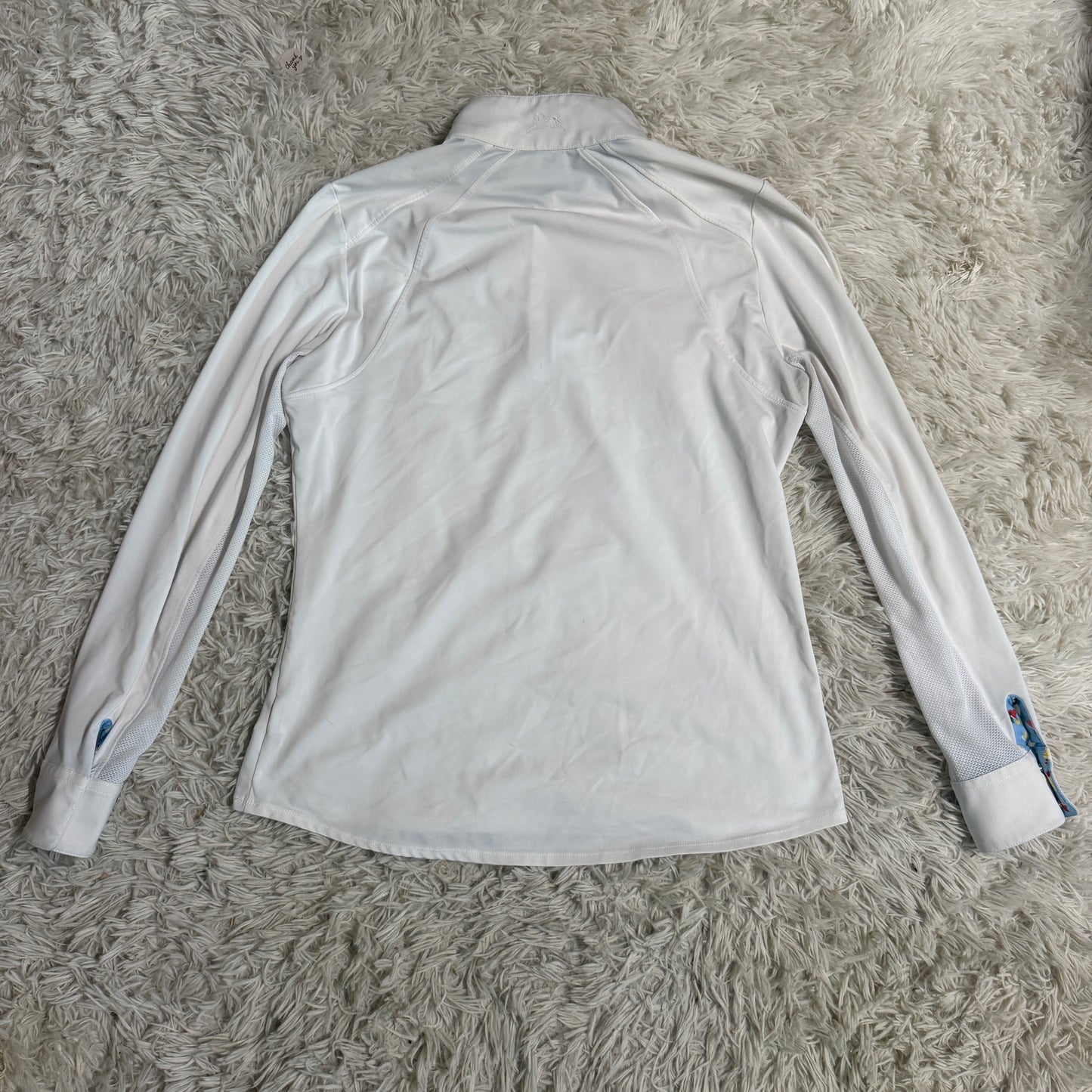 Women’s Large White RJ Classics Long Sleeve Horseback Riding Show Shirt