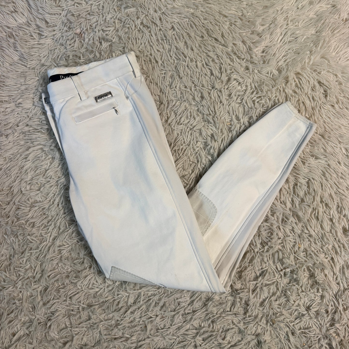 Women’s Size 28R White Pikeur Knee Patch Horseback Riding Breeches