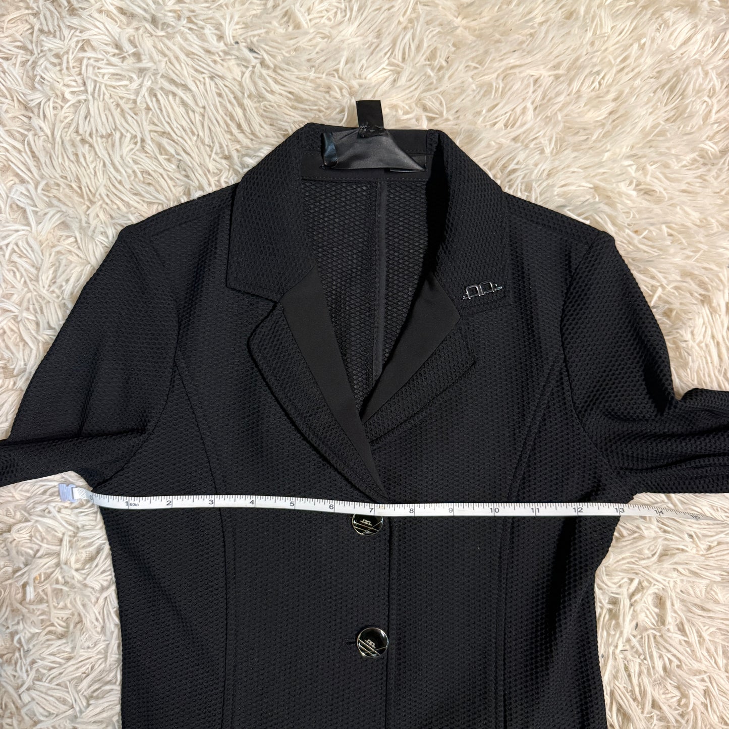 Child’s Size 7-8 Years Black Alessandro Albanese Mesh Horseback Riding Show Coat