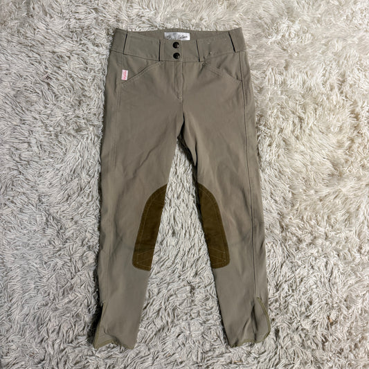 Child’s Size 14R Tan Tailored Sportsman Knee Patch Horseback Riding Breeches