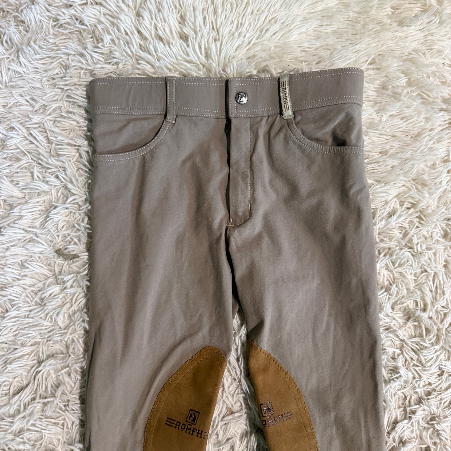 Child’s Size 14R Tan Romfh Knee Patch Horseback Riding Jodphurs