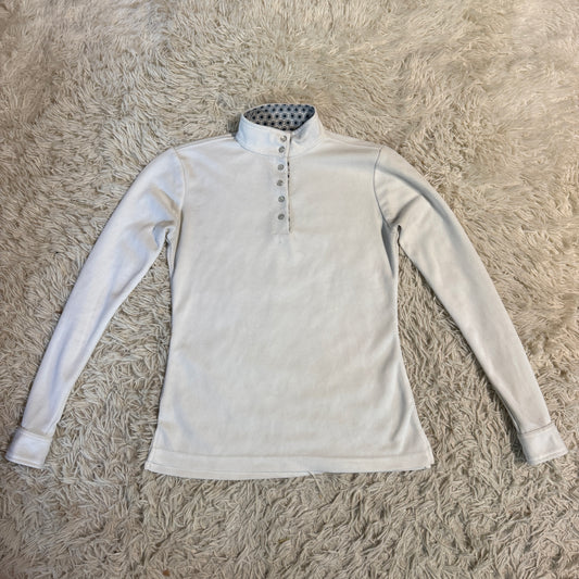 Women’s Small White Equine Couture Long Sleeve Horseback Riding Show Shirt