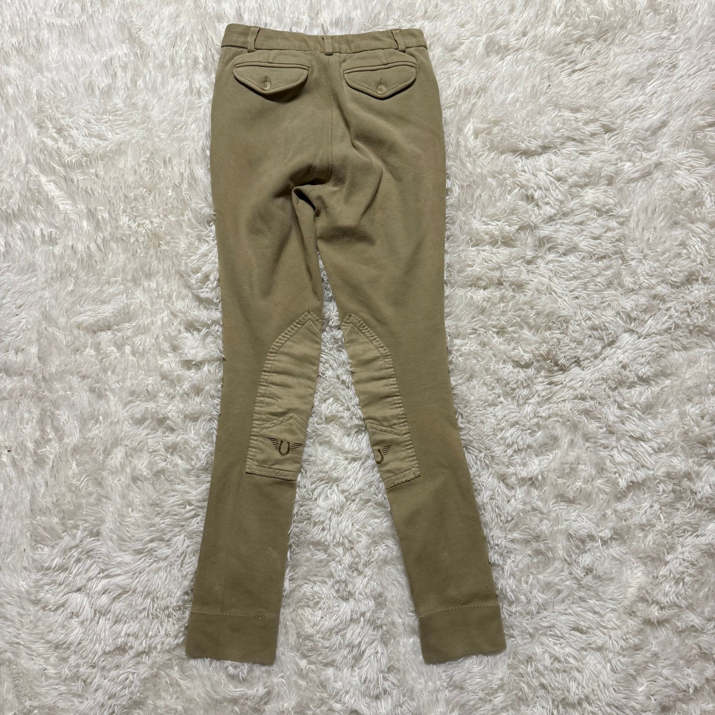 Boy’s Size 12 Tan TuffRider Knee Patch Horseback Riding Jodphur Breeches