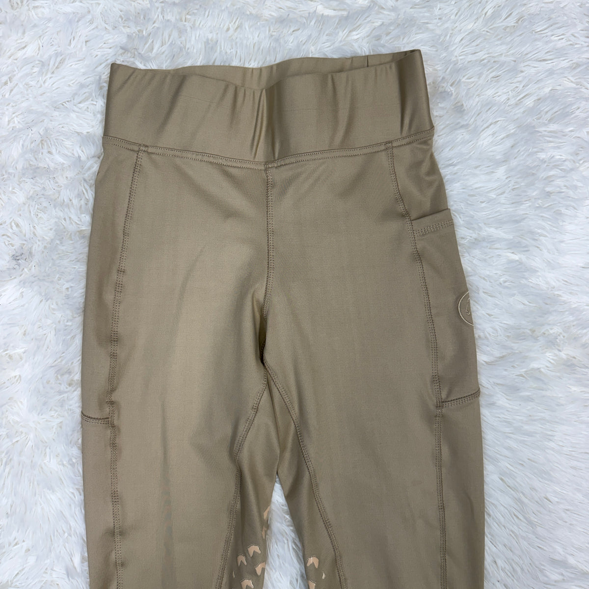 Women’s Small Tan Kathryn Lily Knee Patch Horseback Riding Tights