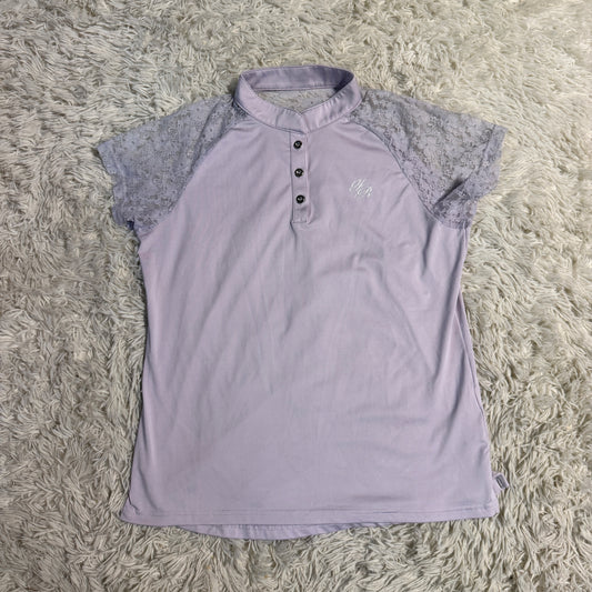 Women’s Large Purple Felix Buhler Short Sleeve Horseback Riding Sunshirt