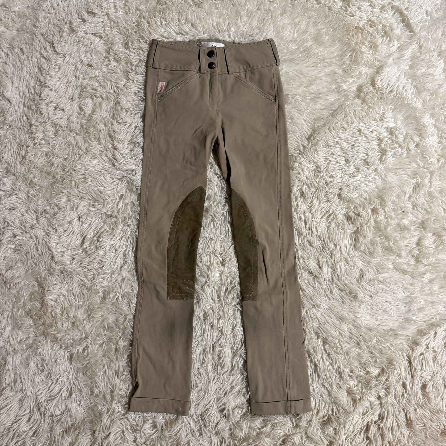 Child’s Size 8L Tan Tailored Sportsman Knee Patch Horseback Riding Jodphurs