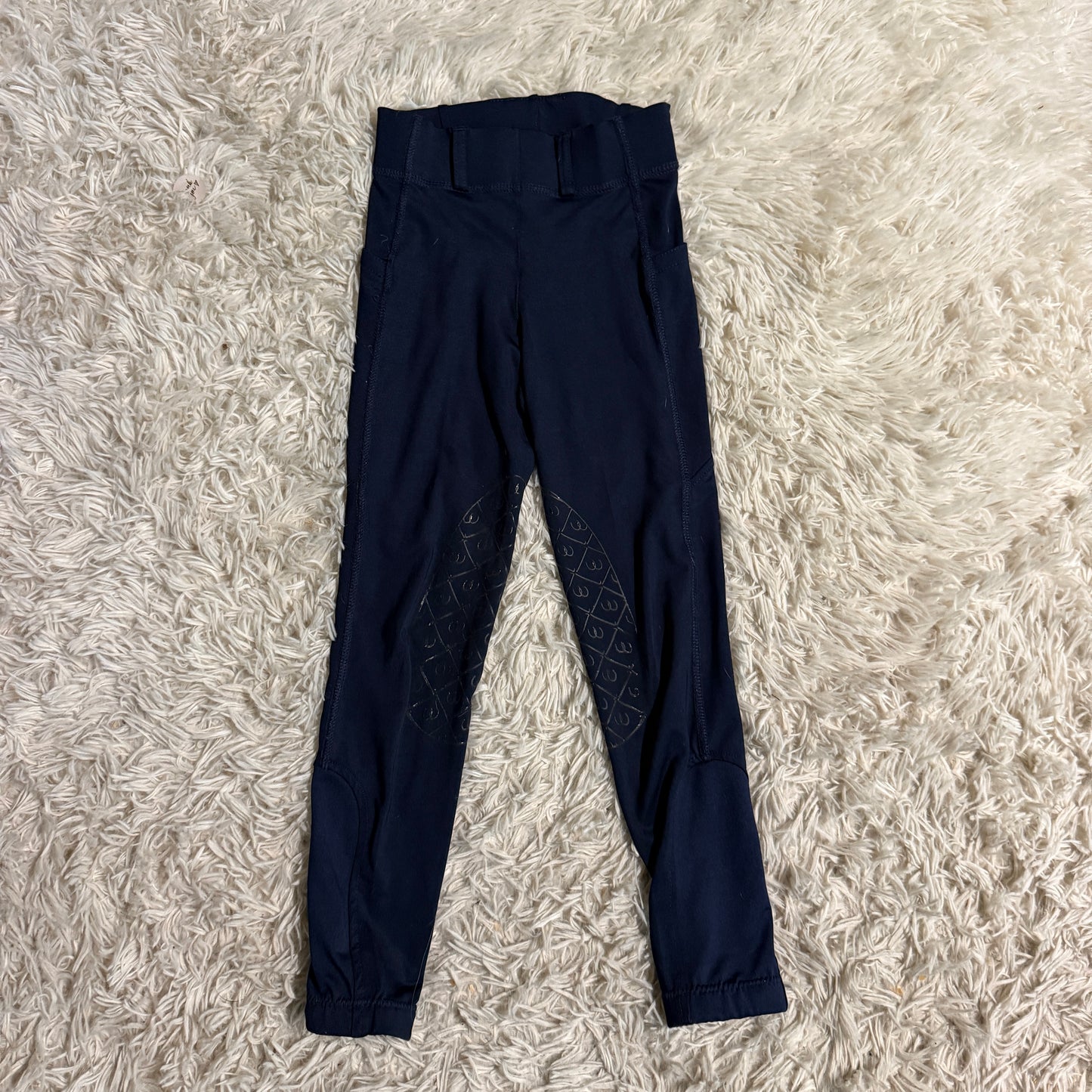Child’s Size 8 Navy Ovation Knee Patch Horseback Riding Tights
