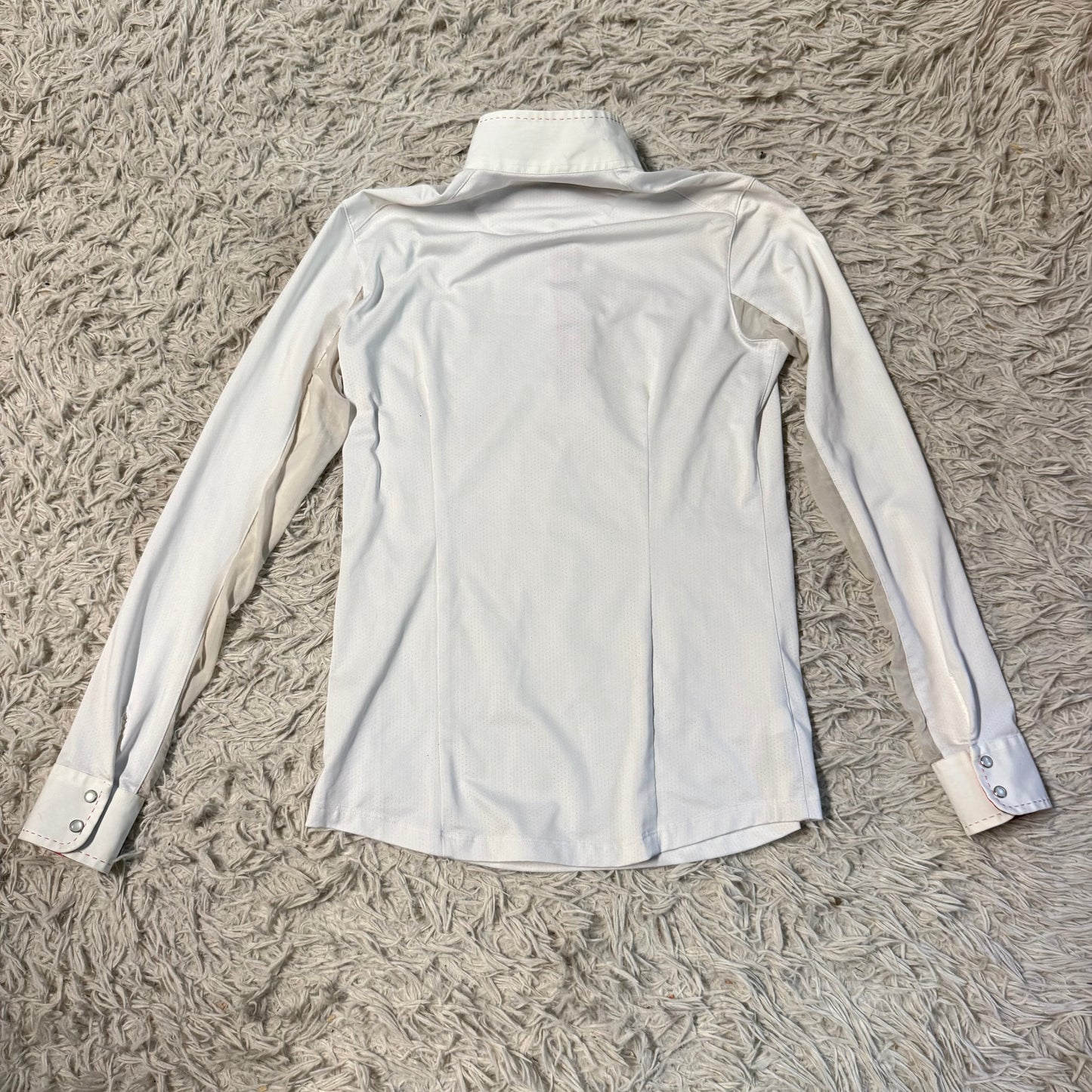 Women’s Small White Essex Classics Long Sleeve Horseback Riding Show Shirt