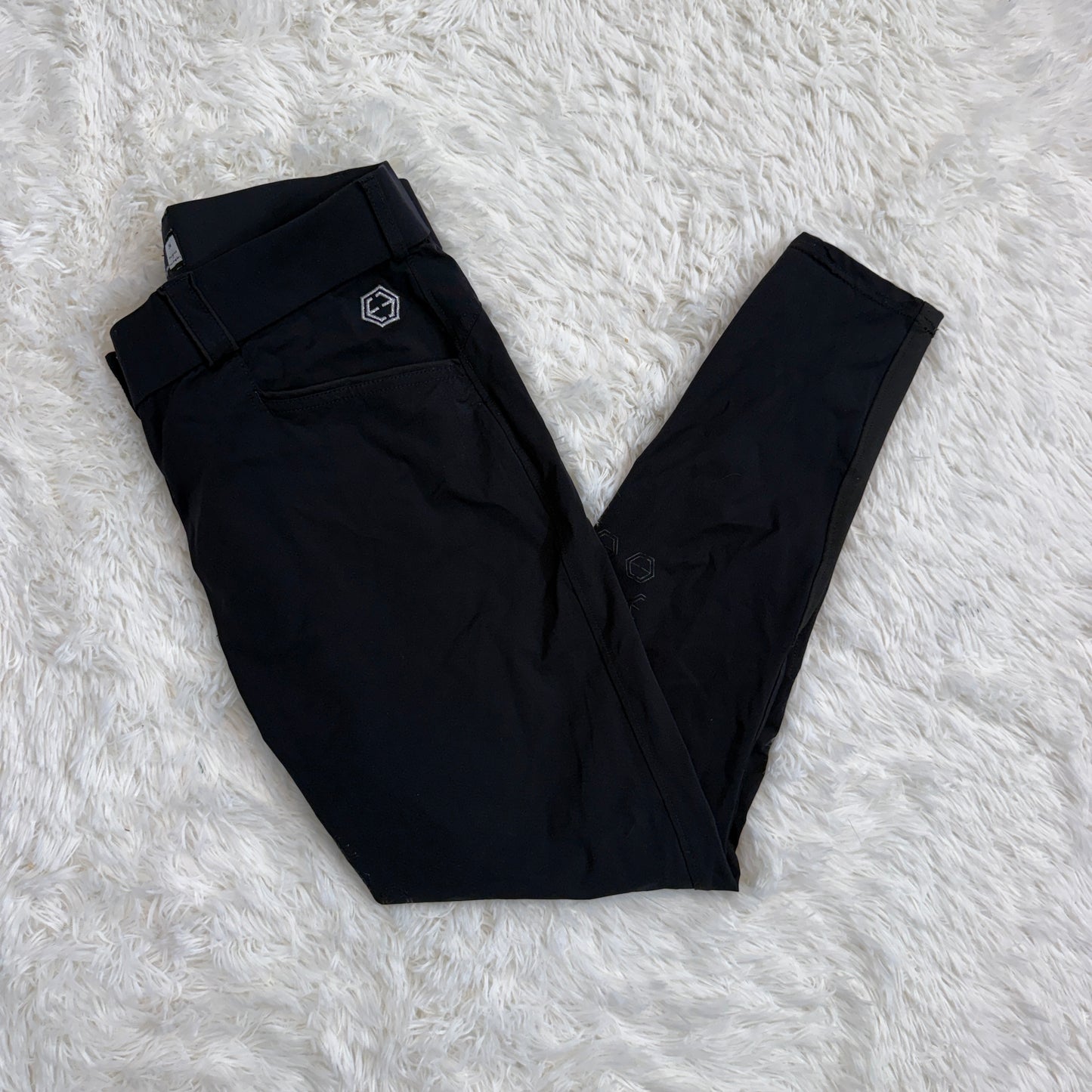 Women’s Size 36R Black Ethos Equestrian Knee Patch Horseback Riding Breeches