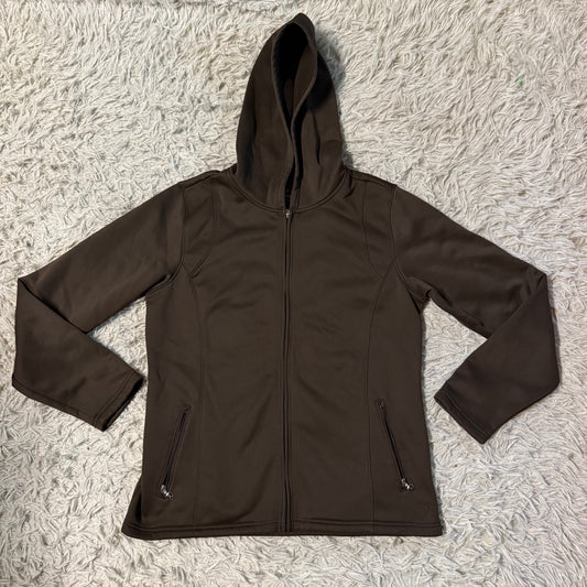 Women’s Large Brown Dover Horseback Riding Hooded Winter Jacket