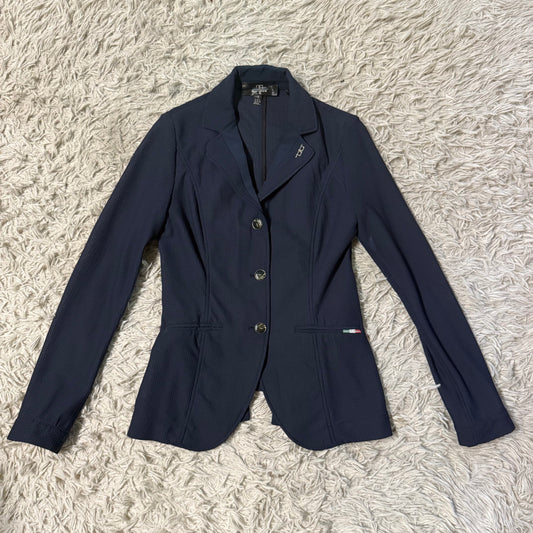 Women’s S Blue Mesh Alessandro Albanese Horseback Riding Show Coat