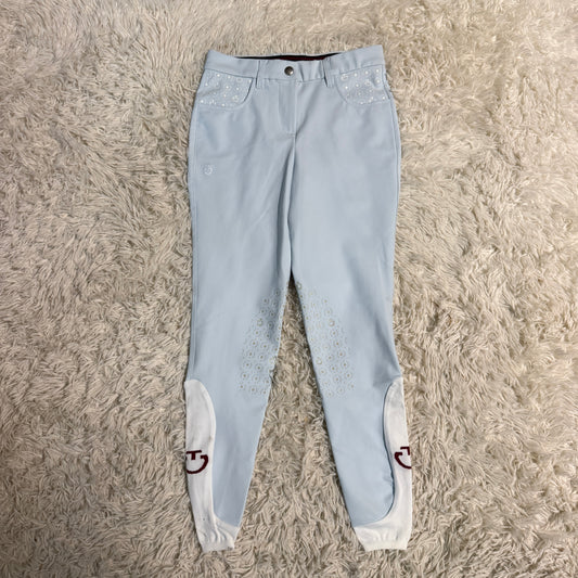 Child’s Size 12R Blue Cavalleria Toscana Knee Patch Horseback Riding Breeches