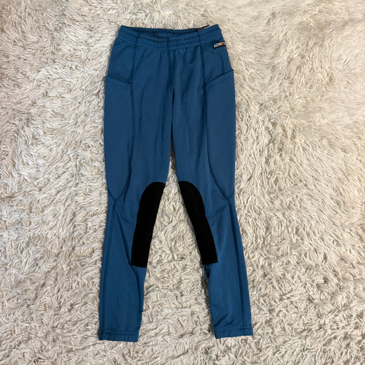 Child’s Medium Blue Kerrits Knee Patch Horseback Riding Tights